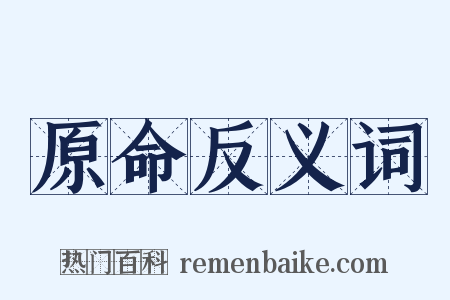 原命反义词是什么意思的图片